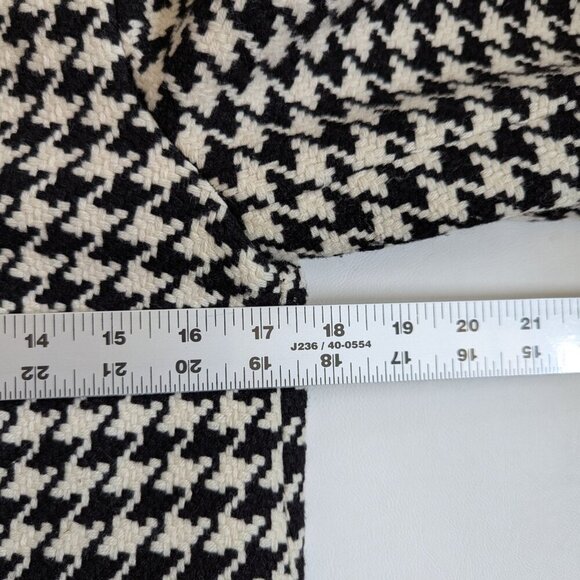 Michael Kors Women's Wool Coat Size 4 Black & White Trench Coat - Picture 8 of 13